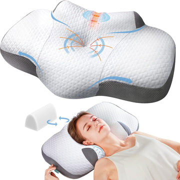 Back Medical Pillow Pillows are made of contoured memory foam and quick-rebound design